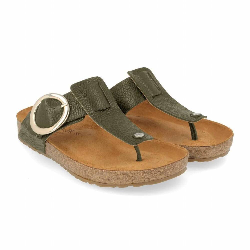 NEW HAFLINGER women's corinna casual sandals in olive pebble